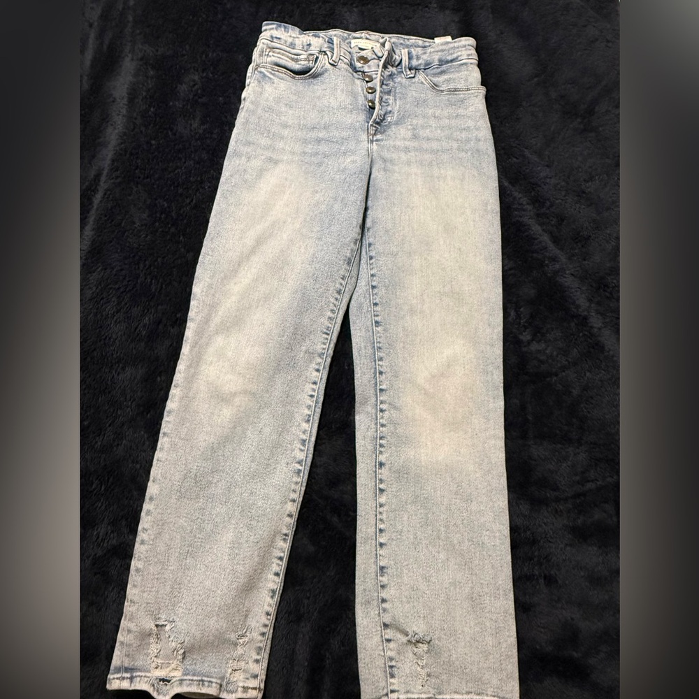 Good American Light Blue Straight Leg Jeans